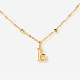 Tiny Lowercase Initial Gold Filled Necklace | Little Sky Stone