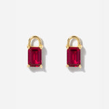 Lock Ruby Baguette Charm | Little Sky Stone