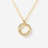 Charm Necklace with Link Lock in 14k Gold Over Silver | Little Sky Stone 