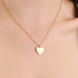 Heart Charm Necklace For Women in 14k Gold Plated| Little Sky Stone