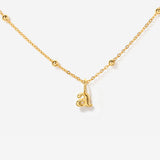 Tiny Lowercase Initial Gold Filled Necklace -a| Little Sky Stone