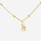 Tiny Lowercase Initial Gold Filled Necklace -k| Little Sky Stone