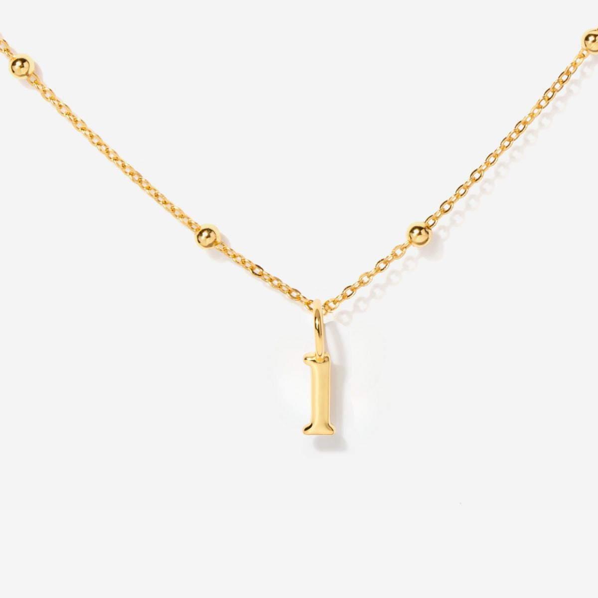 Tiny Lowercase Initial Gold Filled Necklace -l| Little Sky Stone