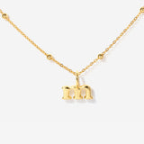 Tiny Lowercase Initial Gold Filled Necklace -m| Little Sky Stone