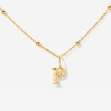 Tiny Lowercase Initial Gold Filled Necklace -p| Little Sky Stone