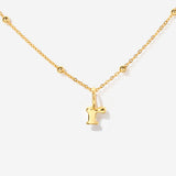 Tiny Lowercase Initial Gold Filled Necklace -r| Little Sky Stone