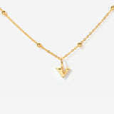 Tiny Lowercase Initial Gold Filled Necklace -v| Little Sky Stone