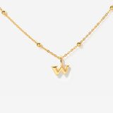 Tiny Lowercase Initial Gold Filled Necklace -w| Little Sky Stone