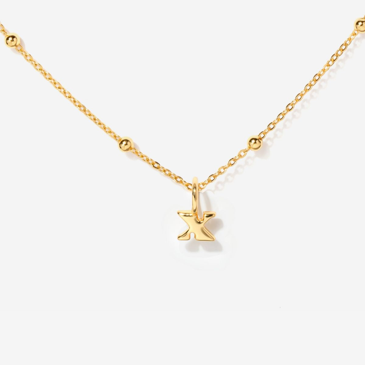 Tiny Lowercase Initial Gold Filled Necklace -x| Little Sky Stone