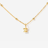 Tiny Lowercase Initial Gold Filled Necklace -z| Little Sky Stone