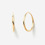Endless Hoops 14K Solid Gold Earrings| 28mm | Little Sky Stone