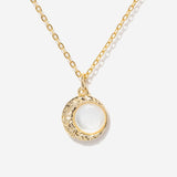 Moon Phase - Waning Crescent Moon Necklace