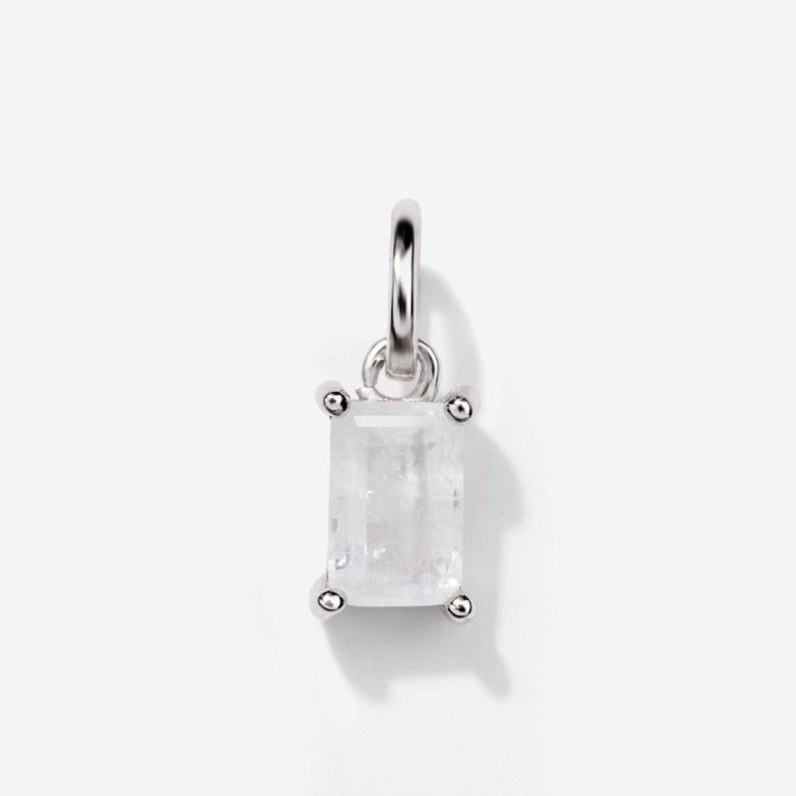 Moonstone June Birthstone Sterling Silver Charm | Little Sky Stone