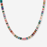 Beaded Mix Gemstone Multicolor Quartz Choker Necklace