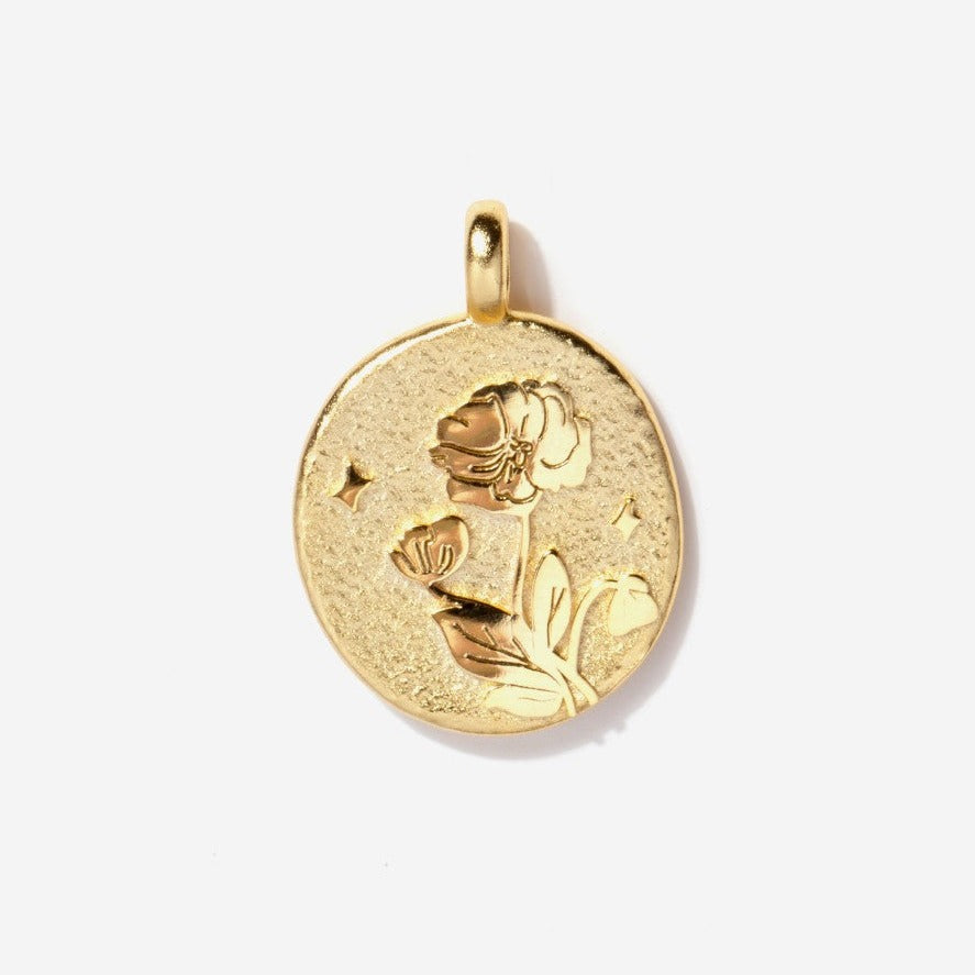 Poppy August Birth Flower Charm | Little Sky Stone