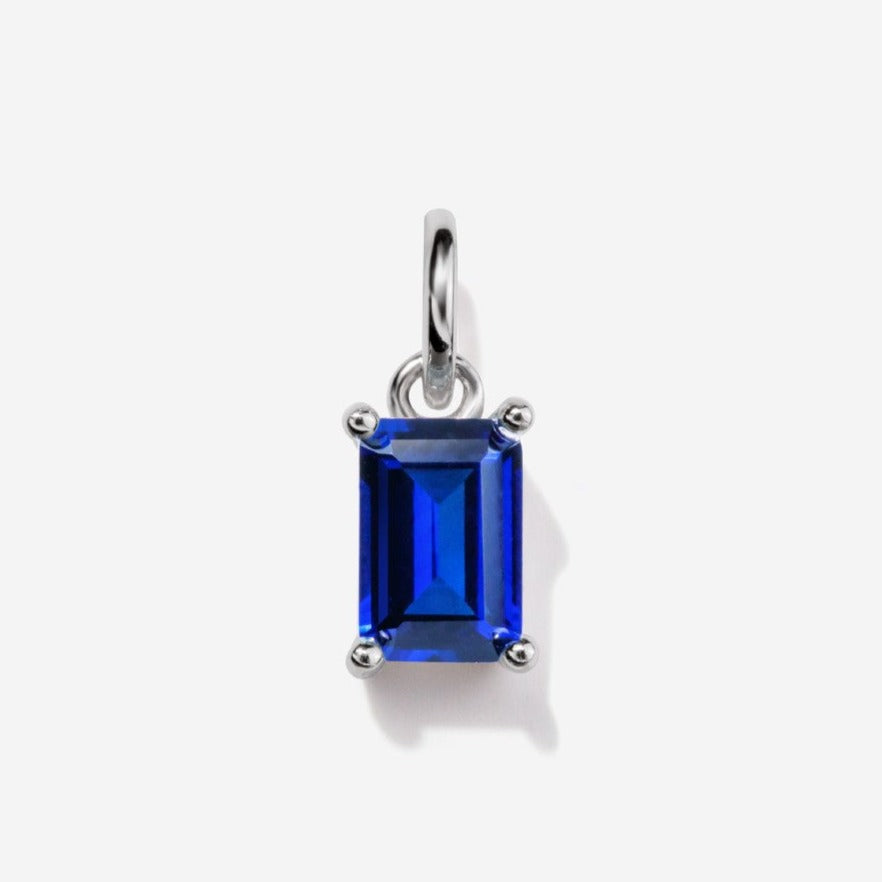 Sapphire September Birthstone Silver Charm | Little Sky Stone