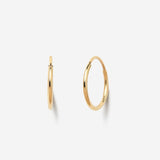 Endless Hoops 14K Solid Gold Earrings| 14mm | Little Sky Stone
