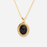 Snake Onyx Oval Pendant Necklace | Year of The Snake Collection