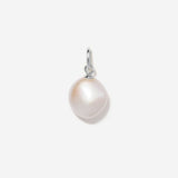 Round Baroque Pearl Silver Charm