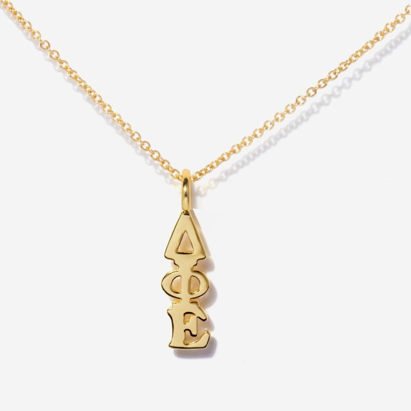 Sorority Delta Phi Epsilon Charm Necklace | Little Sky Stone