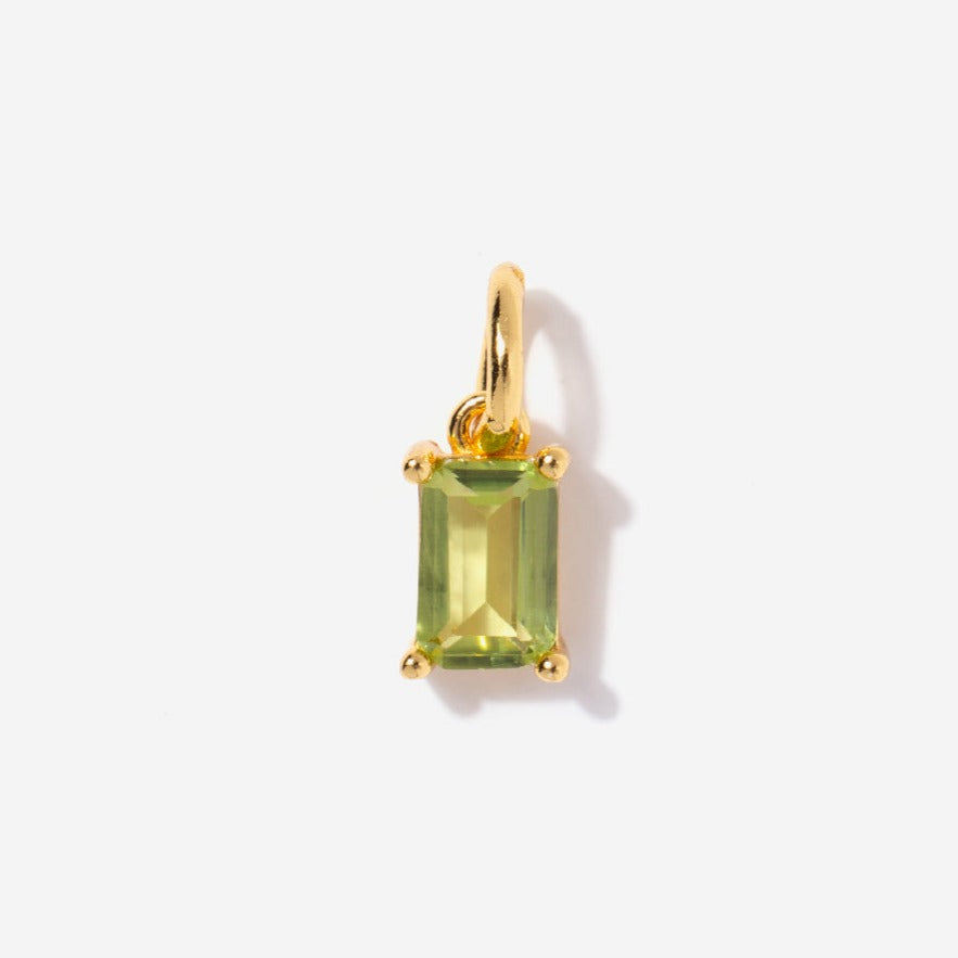 August Birthstone Peridot Necklace Charm