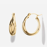 Twisted Double Hoop Earrings