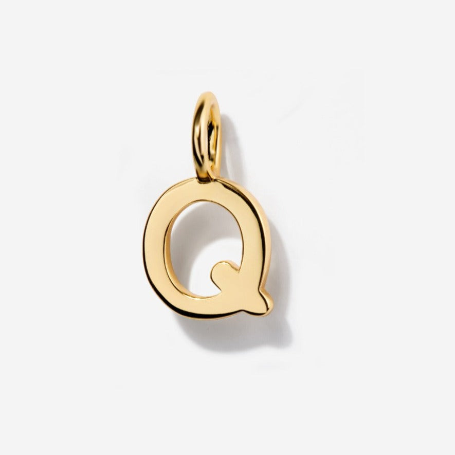 Uppercase Letter Q Initial Charm| Little Sky Stone