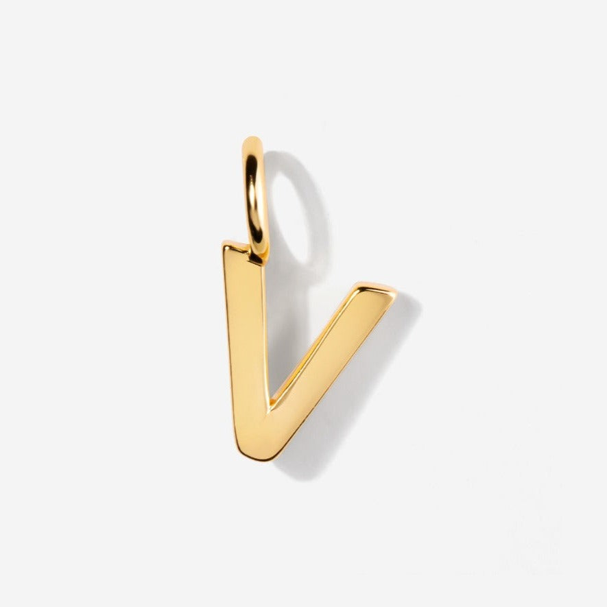 Uppercase Letter V Initial Charm| Little Sky Stone