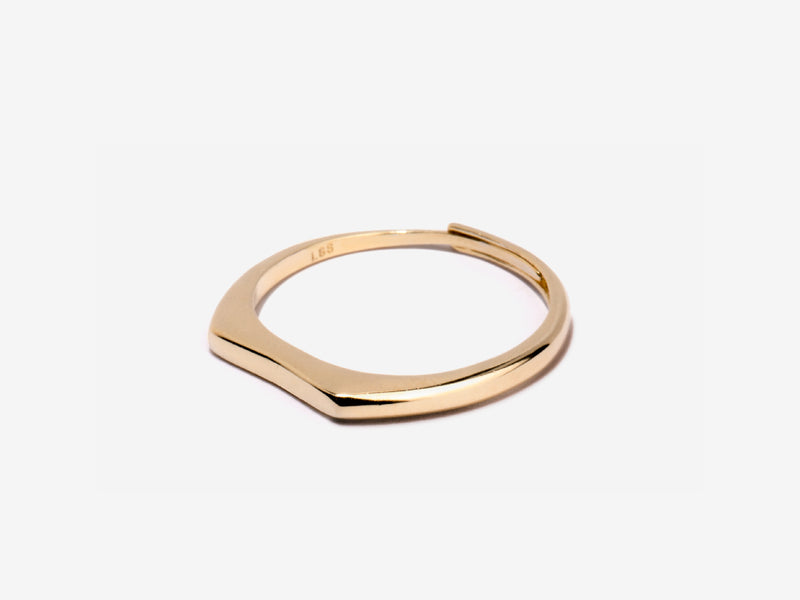 Slim Bar Signet Ring in Gold Plated Silver – Little Sky Stone