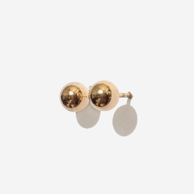 14K Solid Gold popular 5mm Small Ball Studs | Pair Tiny Sphere Stud Earrings