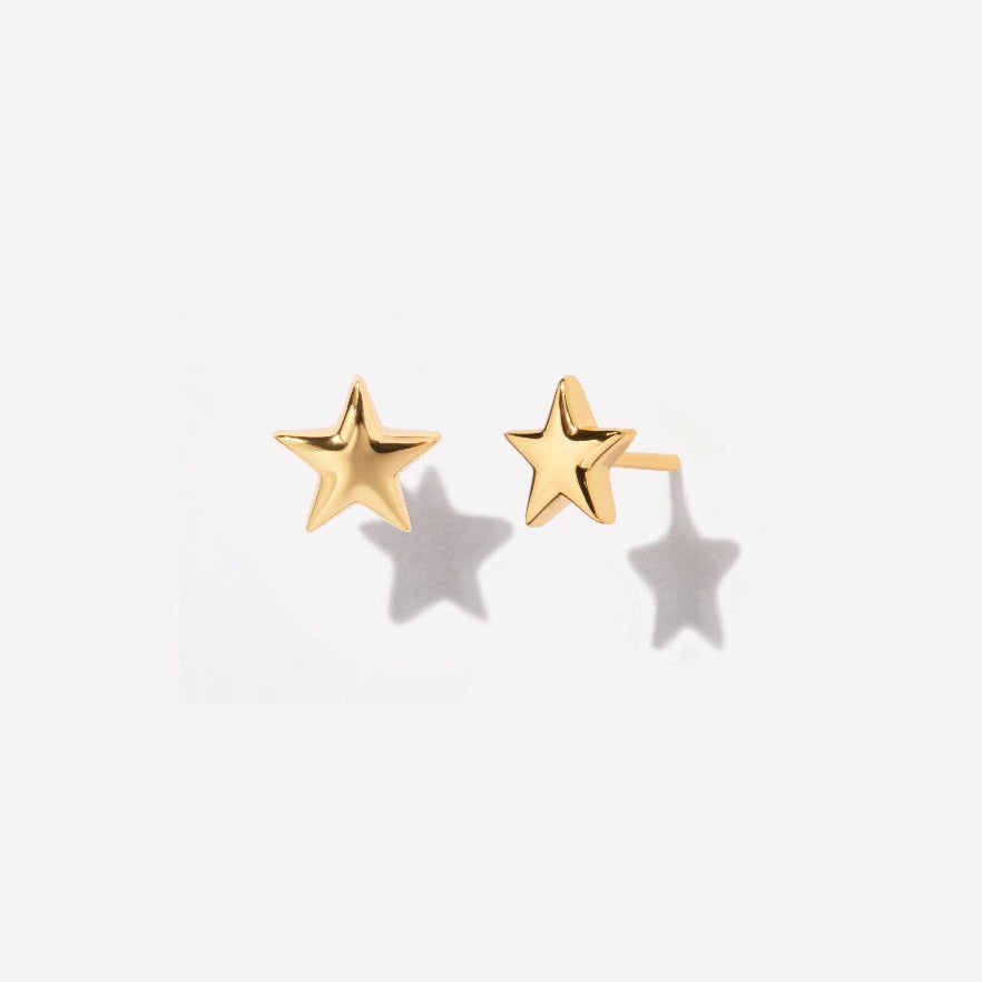 Star Studs Outline Star Stud Earrings Tiny Star Earrings Thin Gold