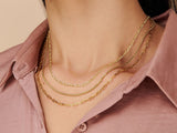 Roman Rope Chain Necklace in Gold Plated Silver